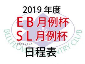 2019年度ＥＢ、シニアレディス月例杯 日程